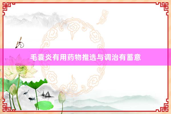毛囊炎有用药物推选与调治有蓄意