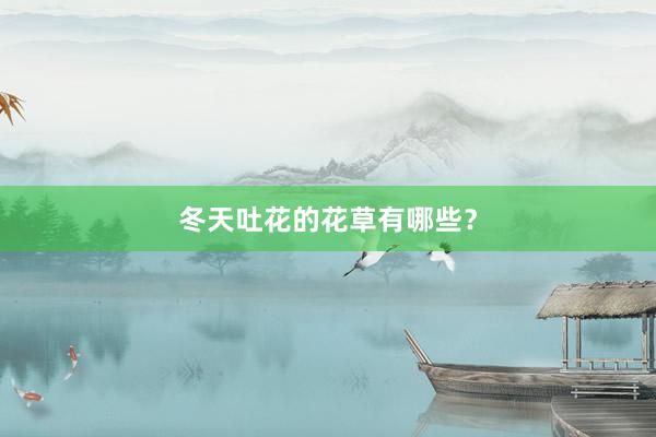 冬天吐花的花草有哪些？